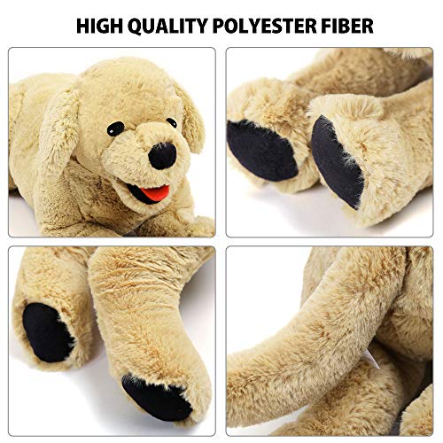 LotFancy Dog Stuffed Animals Plush, 21" Soft Cuddly Golden Retriever Plush Toys, Large Stuffed Dog, Puppy Dog Stuffed Animals, Easter Birthday Gift for Kids Girls Boys - color: Beige, size: 21 inch