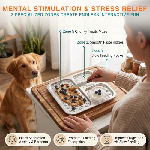 Stainless Steel Lick Mat for Dogs & Cats, Large Non-Slip Slow Feeder Pad with Suction Cups, Chew-Proof Dog Licking Mat for Anxiety Relief, Bathing & Grooming Time - size: 1 Pack