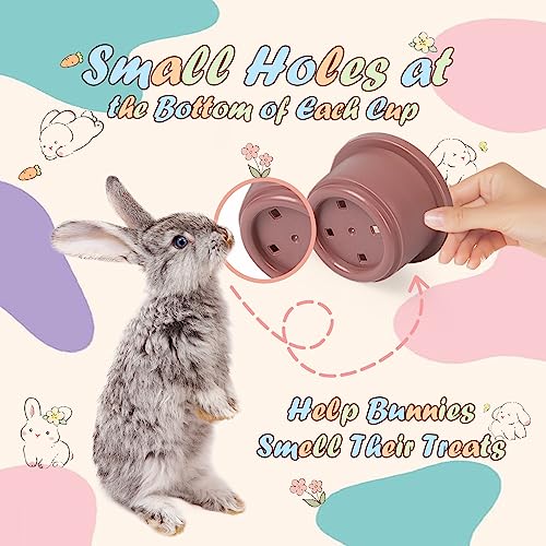 Stacking Cups for Rabbits, 8PCS Stackable Bunny Toys for Small Pets - color: Original