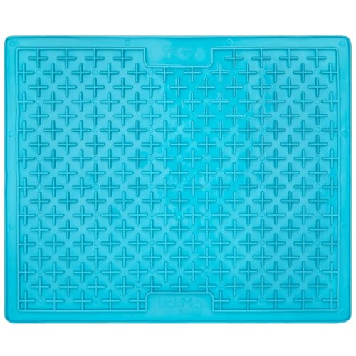 LickiMat X Large Breed Buddy Dog Lick Mat, Dog Calmer, Slow Feeder, Anxiety Reliever Alternative to Puzzle Toys, Slow Feeding Bowls. Use Peanut Butter, Wet, Raw, Mixed Food, Healthy Treats - Turquoise - color: Turquoise