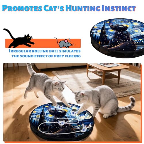 ORSDA Cat Toys Pouch, Cat Toys for Indoor Cats Hide and Seek Mat Suitable for Kitten Balls