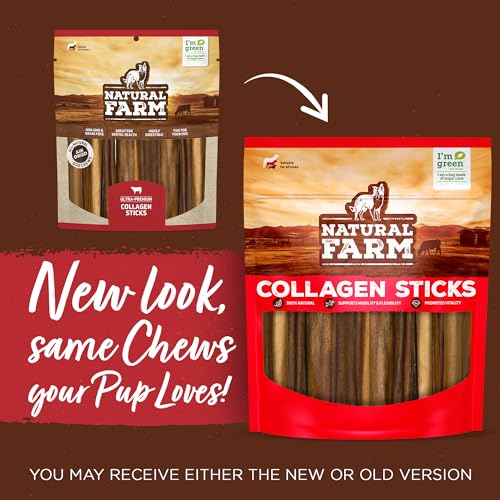 Natural Farm Braided Collagen Chews for Dogs (6 Inch, 5 Pack)