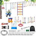 55FT Ninja Warrior Obstacle Course for Kids Backyard Outdoor - size: 55FT 12Pcs