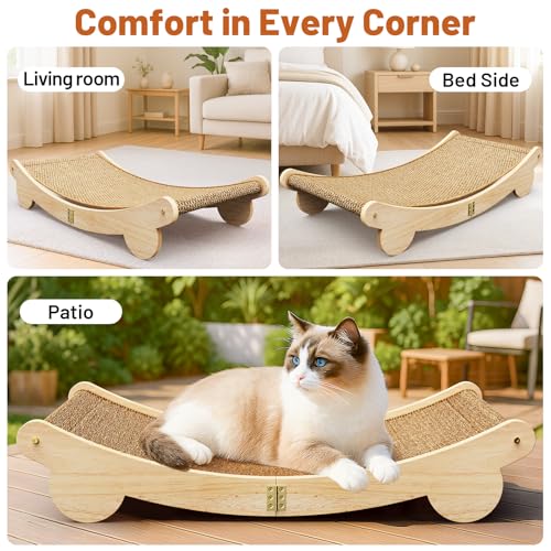 Extra Large 31.5" Cat Scratcher Bed - Sisal-Style Lounge for Indoor Cats
