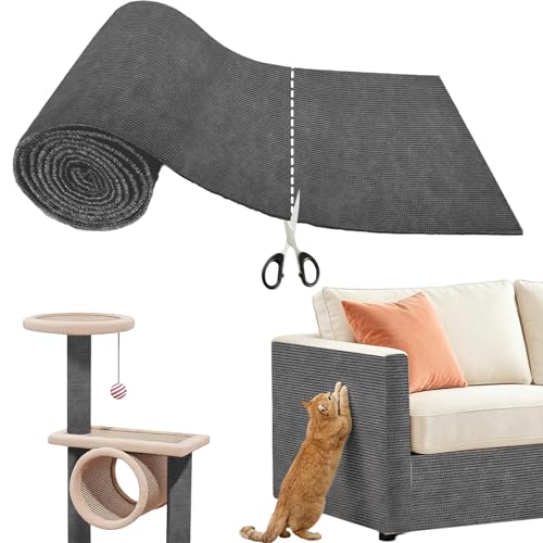 Heavy Duty Cat Scratch Mat for Couch (Dark Gray, 78.7" x 15.8") - color: Dark Gray, size: 78.7" x 15.8"