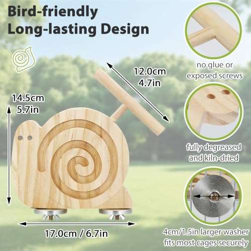 Bird Foraging Toys with Perch, for Novice/Older/Slow-Learning Birds - size: no mirror