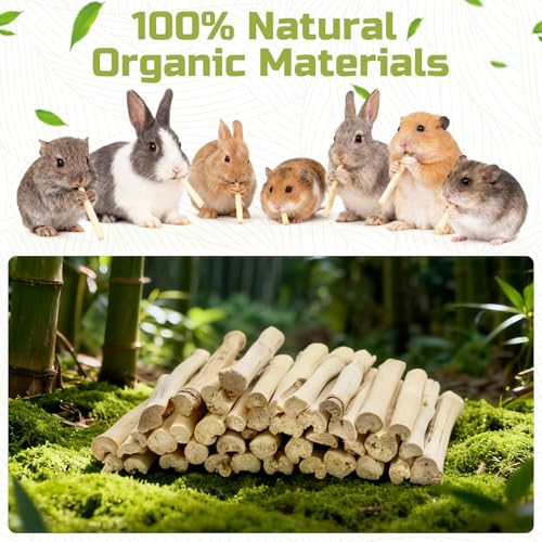 0.95Lb/430g Natural Sweet Bamboo Chew Toys for Rabbit Chew Sticks - size: 0.95lb(430g)