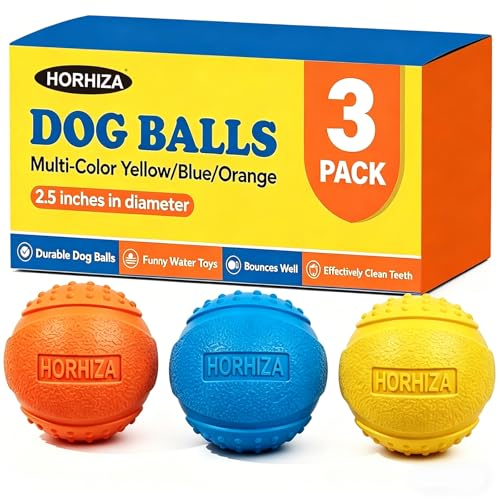 3 Pack Dog Balls, Size Medium for Dogs 20-60 lbs - size: 3 PCS