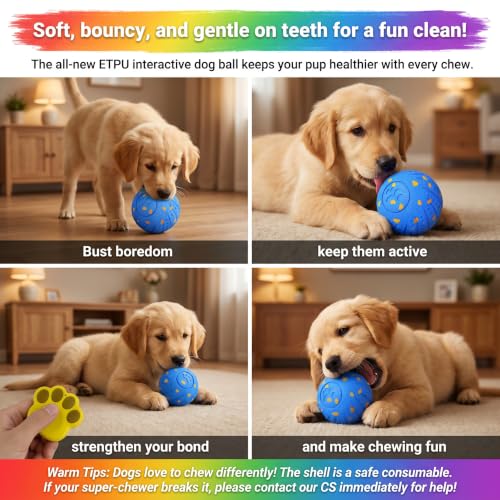 TEYYVN Interactive Dog Toys Dog Ball – 3 Play Modes Smart Moving Bouncing Dogs Ball, E-TPU Smart Dog Ball with Remote Control, Automatic Rolling Dog Toy for Small Medium Dogs to Boredom Relief (Blue) - color: Bronze
