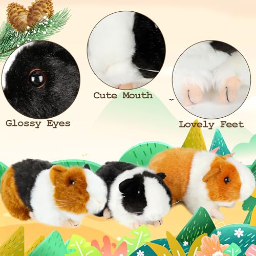 redaica 3pc Guinea Pig Stuffed Animals, 7.9inch Plush Toys - size: 3pcs