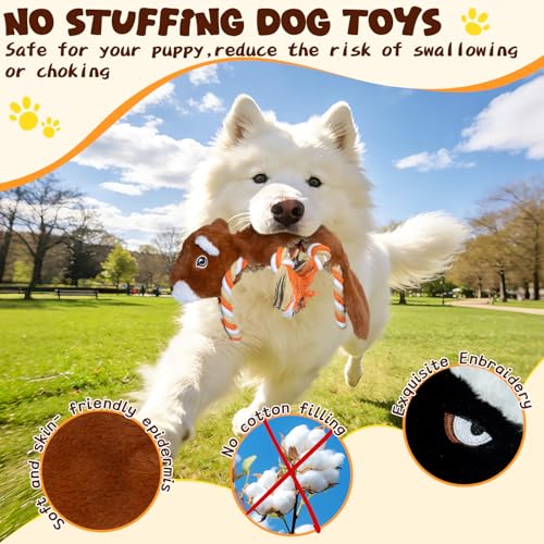 No Stuffing Rope 2-Pack Dog Toys, Chew Toys for Medium, Large Pets - color: Black, Brown