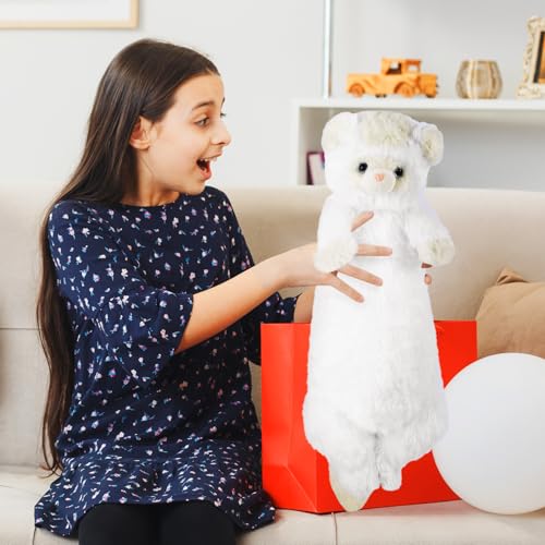 20.5 Inch Ferret Plush Stuffed Animal Long Cute Ferrets Pillow Soft Doll Stuffed Cute Toys Animal Lover Gift Kid Birthday Holiday Party Favor(White Ferret) - style: White Ferret