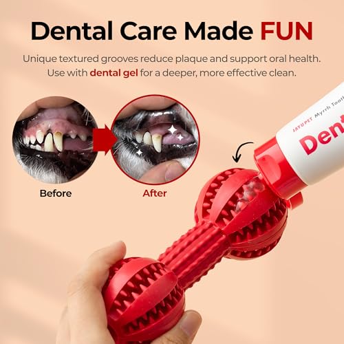JAYU PET Dog Chew Toy Toothbrush for Small & Medium Dogs