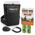 Dog Treat Pouch for Pet Training, One-Hand Magnetic Closure, Hands-Free Treat Bag with Silicone Liner, No Mess No Smell - color: Obsidian Black