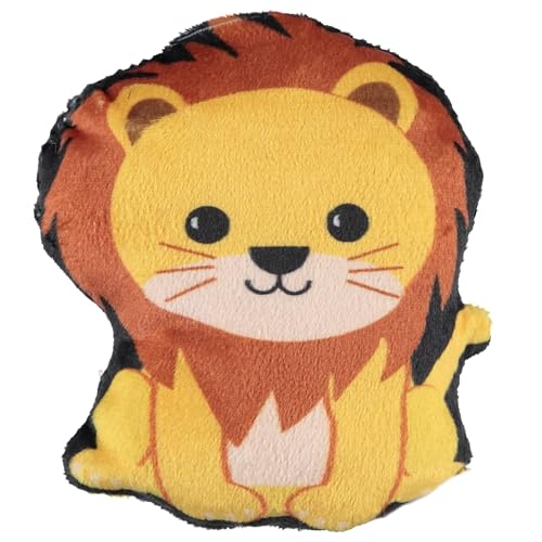 Cudlie 3 Pack Plush Dog Chew Toys – Soft Squeaky Puppy Toys for Small Dogs– 4" Durable, Cute & Safe Pet Toy Gift Set (Food, Fruit, Farm, Zoo & Safari Animal Themes) - color: Elephant Lion Zebra, style: 3 Pack 4 Inch