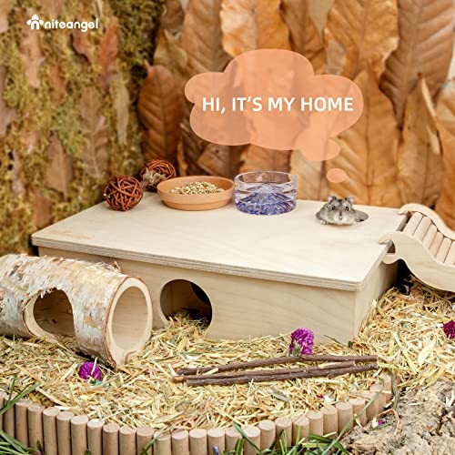 Niteangel Multi-Chamber Hamster House Maze: 2 Entrance 6 Rooms Maze Habitat - size: 6-Room Small