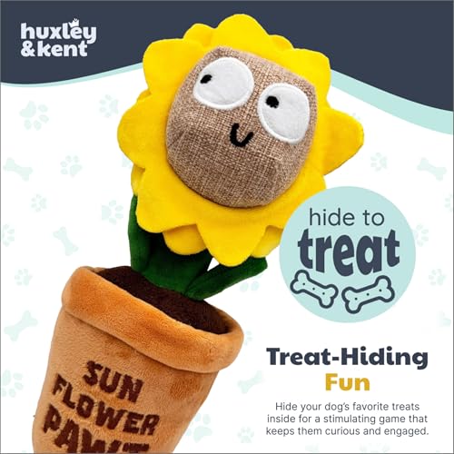 Huxley & Kent Seek 'n Treat Puzzle Dog Toy, Sunflower Pawt, Large - color: Sunflower Pawt, size: Large