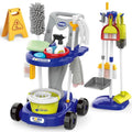 Toddler Cleaning Toy Set,New 29 - with Vacuum Cleaner,Broom & Mop,Ages 3-5 - color: Blue