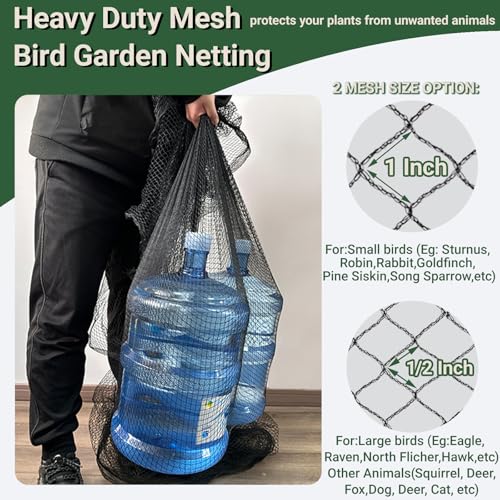 50x100ft Bird Netting for Chicken Coop, 1" Mesh Chicken Netting Cover - size: 50x100FT-1"