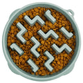 Outward Hound Fun Feeder Slo Bowl Dog Slow Feeder, Notch, Sage, 11.8" - color: Sage, size: Large