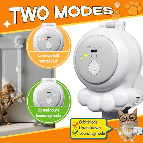 2-in-1 Electric Cat Wand, Rechargeable Auto Toy, Suction & Hanging