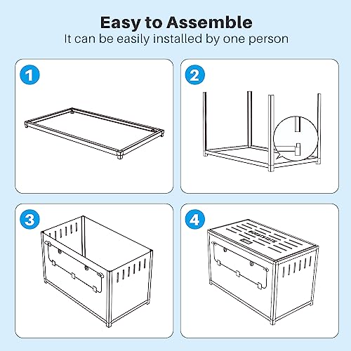 BUCATSTATE Hamster Cage 2.0, Large Hamster Enclosure (31in, Black) - color: Black, size: 31.4"L x 17.6"W x 20.6"H