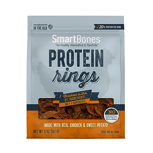 SmartBones Protein Rings Rawhide-Free Dog Treats, Real Chicken, 5 oz - size: 5 Ounce (Pack of 1)