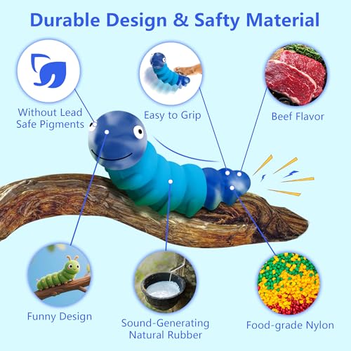 Indestructible Dog Toys for Aggressive Chewers, Tough Toy - color: Blue