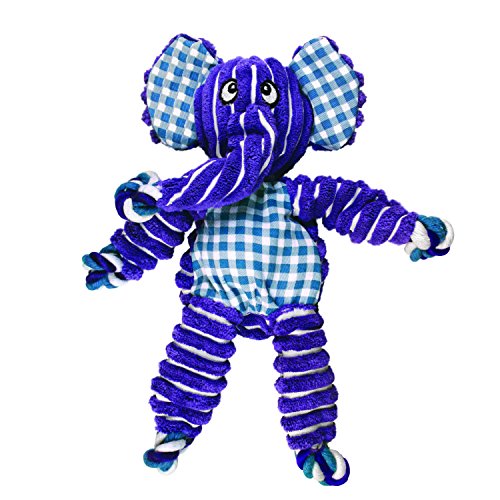 Kong Floppy Knots Rope and Plush Dog Toy, Elephant, Small/Medium - color: Elephant, size: Small/Medium