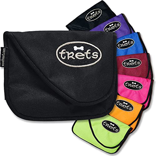 Woofhoof Dog Treat Pouch, Black Training Treat Pouch - Clip On Dog Treat Holder, Innovative No Spill Design, Magnetic Flap, Expandable Gusset, Made of Durable Nylon, Machine Washable - color: Black