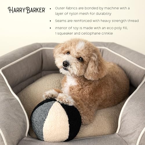 Harry Barker Durable Plush Dog Toys, Mixed Media Durable Ball - style: Mixed Media Durable Ball