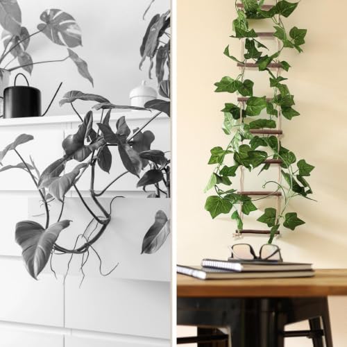 Wooden Rope Ladder Wall Hang, 1 Piece 120×15cm Wooden Branch Ladder Climbing Plants Trellis Hanging Ornaments for Home Decoration - size: 15*120cm