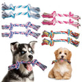 8 Packs Puppy Rope Knot Toy - Multi Color Chew Toys for Small and Medium Dogs - Cotton Teething Tug With 2 Knots