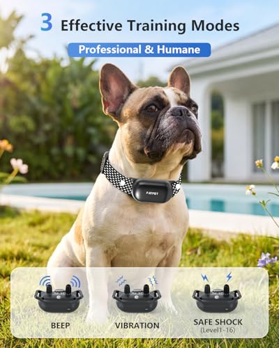 PATPET Dog Shock Collar with Remote Control - 4000FT Safe Training Collar - color: Dark Grey