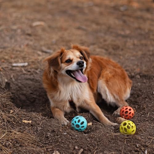 Messy Mutts Totally Pooched Huff n Puff Ball, 3.1 Inch, Puzzle, Orange - color: Orange