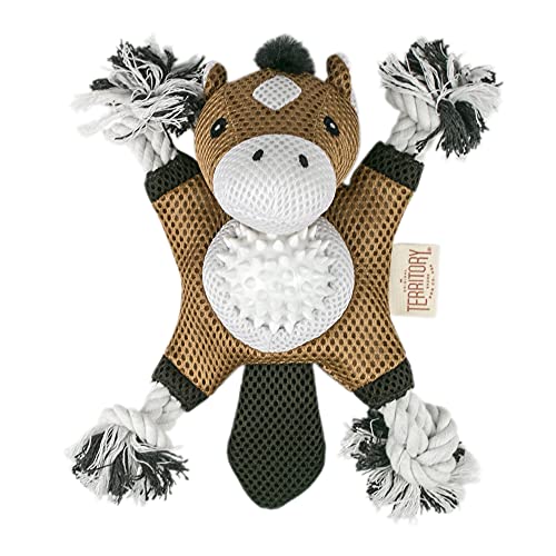 Territory 2 in 1 No Stuffing Removable Fetch Ball Tug Dog Toy for Small Medium Large Dogs, Horse - style: Horse