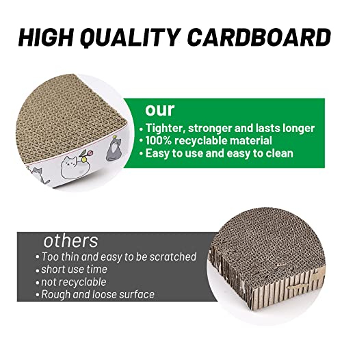 PatiencET Cat Scratcher Cardboard 4 Pack Cat Scratch Pad - size: Waved - 4 Pack