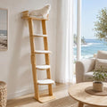 Solid Wood Leaning Cat Climbing Ladder, 70" Tall 6-Level Tree Tower