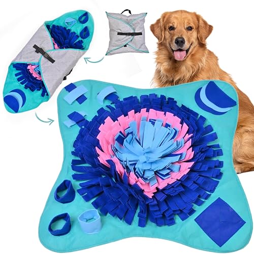 PET ARENA Large Sniffing Mat 25 x 25 Inch Interactive Feeding Toy - color: Large Multicolour