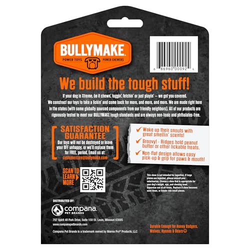 BULLYMAKE Tough Chew Steak Toy for Dogs, Durable Nylon, Aggressive Chewers - style: Steak