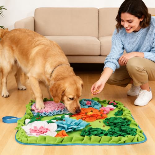 Vextronic Snuffle Mat for Dogs, Large Breed Slow Feeder Interactive Toy - color: Lime