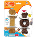 Nylabone Puppy Chew Teething Bone and Ring Bone Dog Chew Toys, 2 Count - color: Ring Bone & Teething Bone, size: X-Small