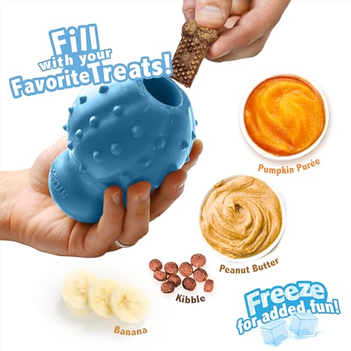 Nylabone Strong Chew Rubber Stuffable Cone Treat Toy, Bacon Flavor, X-Large - color: Blue, size: X-Large