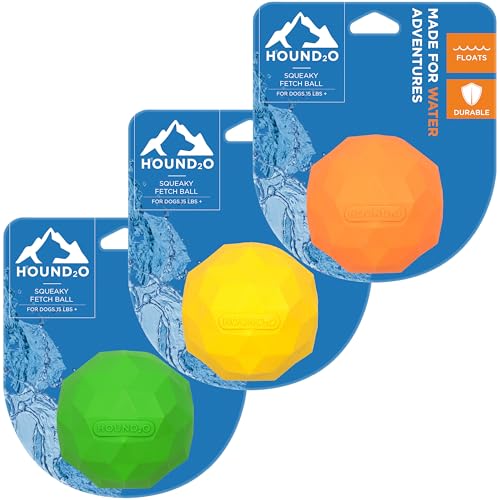 Squeaky Fetch Ball - Floating Outdoor Dog Toy - 3-Pack - color: 3-Pack