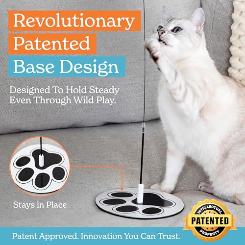 Cat Toys for Indoor Cats, Interactive Cat Toy Wand, Kitten Stuff, 9 Lures - color: Meow Motion Bundle