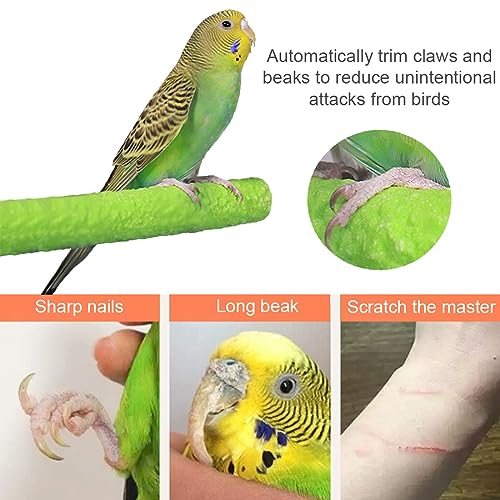 4PCS Wooden Bird Perch Stand Toys 7.9x0.8in for Parakeet Cage Accessories