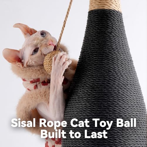 Natural Hemp Cat Scratcher & Post with Bonus 20x15 Pet Bed - size: Champagne Bottle