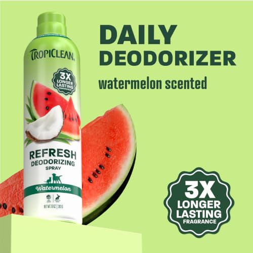 TropiClean Deodorizing Dog Detangler Spray, Watermelon, 10oz - size: 10 oz