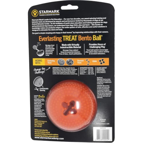 Starmark Everlasting Treat Bento Ball Chew Toy Medium for Dogs under 40 lbs - size: Medium