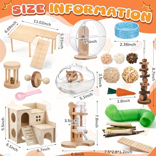 40 Pcs Hamster Cage Accessories Exercise Wheel,Fun Style - style: Fun style